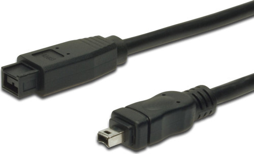 FireWire 800 Bağlantı Kablosu, 9 pin erkek - 4 pin erkek, 1.80 metre, AWG: 26/28, IEEE 1394-2008, UL