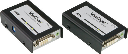 DVI Sinyal Uzatma Cihazı, Hoparlör Bağlanabilir, 60 metre <br>DVI Extender with Audio