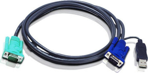 USB KVM (Keyboard/Video Monitor/Mouse) Switch İçin Kablo, 3 metre, 1 x 15 pin SPHD erkek <-> 1