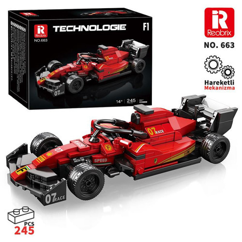 Technic 663 Ferrari Formula F1 Yarış Arabası Yaratıcı Yapı Blok Seti Building Blocks - 245 Parça
