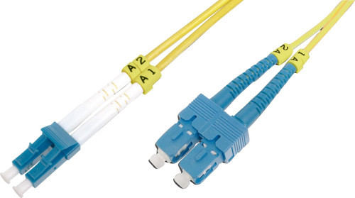 LC-SC Fiber Optik Patch Kablo, 9/125 µ, Singlemode, 3.0mm, Duplex, OS2, LSZH, 3 metre