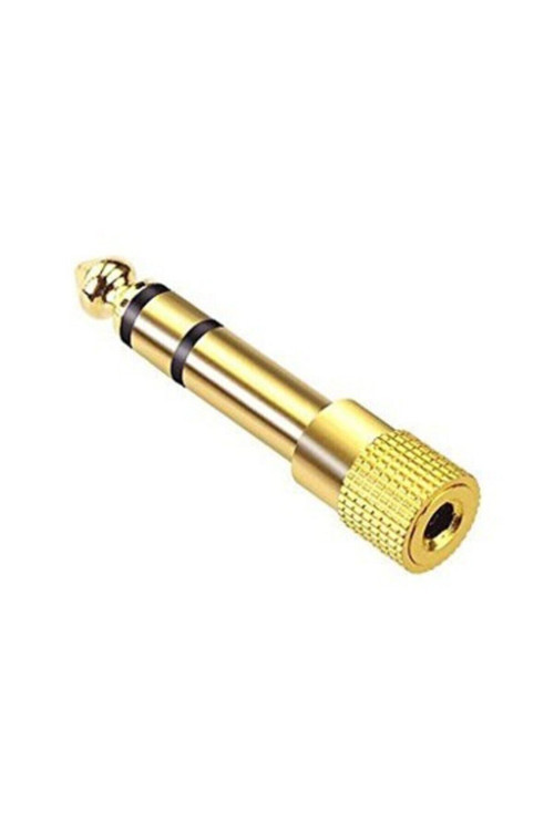 Kulaklık Mikrofon Çevirici Gold 6, 3 Mm Erkek To 3, 5 Mm Dişi Jack Dönüştürücü Piyano Kulaklık
