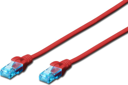 CAT. 5E Patch Kablo, UTP, 0.5 metre, AWG 26, Kırmızı Renk
