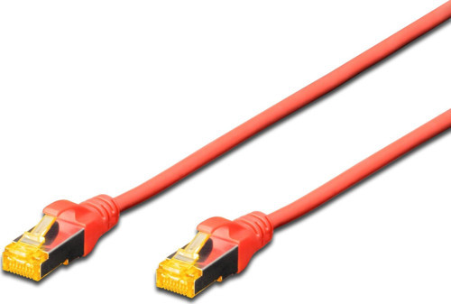CAT 6A S-FTP Patch Kablosu, LSZH, Cu, AWG 26/7, 5 metre, kırmızı renk
