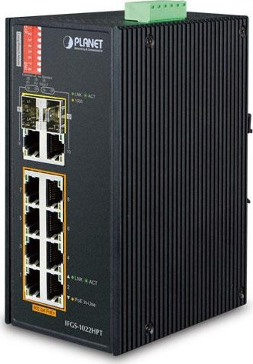 Endüstriyel Tip Yönetilemeyen PoE+ Switch (Industrial Unmanaged PoE+ Switch)<br>8-Port 10/100T