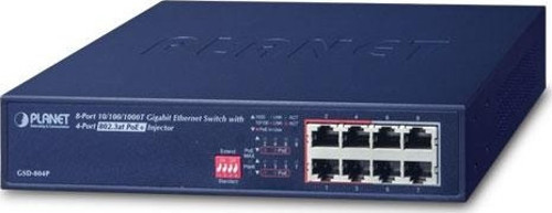 Yönetilemeyen Switch (Unmanaged Switch)<br>4-Port 10/100/1000Base-T IEEE 802.3 at/af PoE+ (Por