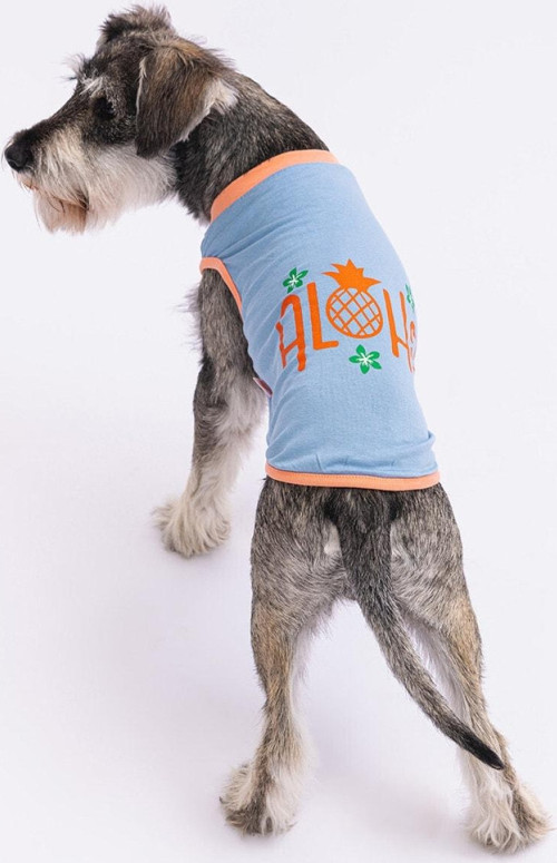 Mavi Aloha Kedi Köpek Tişörtü - Kedi Köpek Kıyafeti Small