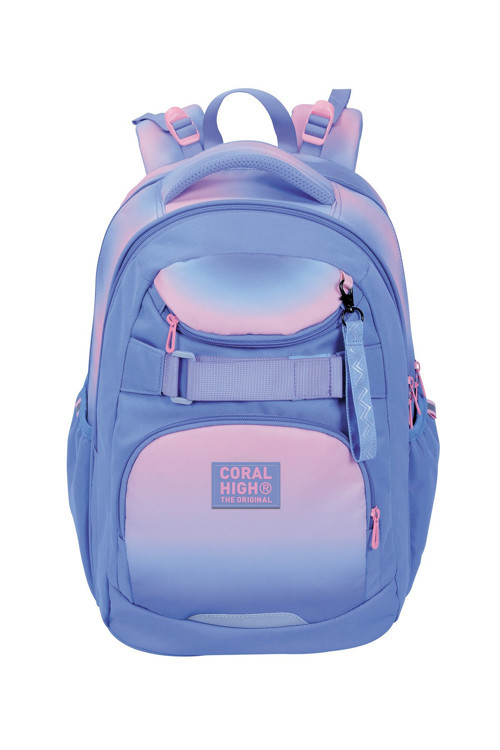 Coral High Renk Geçişli Dört Bölmeli Okul Sırt Çantası 24431 3