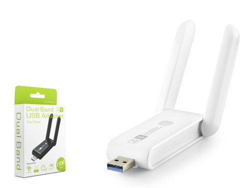 PIX-LINK UAC27DB USB WiFi Adaptör AC650 Dual Band - Beyaz