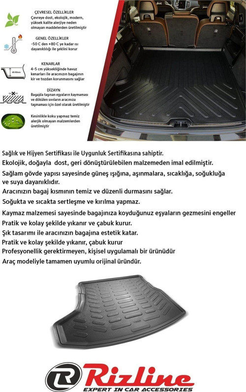 MG HS (Benzinli) 2018 Sonrası 3D Bagaj Havuzu