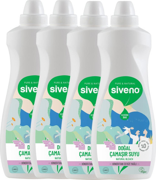 %100 Doğal Çamaşır Suyu Leke Çıkarıcı Tüm Yüzey Ve Kumaşlarda 700 ml x 4 Adet