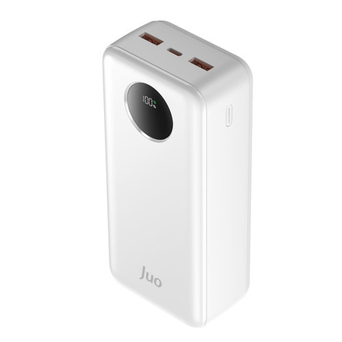 30000 mAh 22.5W Dijital Led Ekranlı Taşınabilir Hızlı Şarj Cihazı Powerbank Beyaz