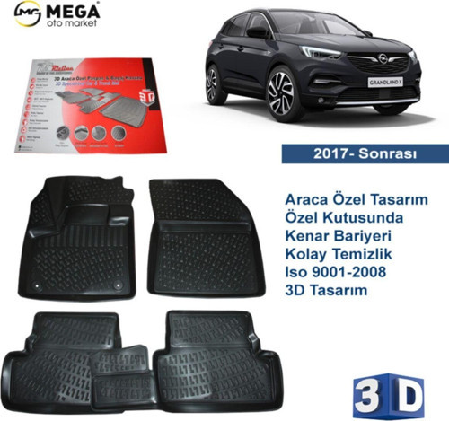 Opel Grandland X Paspas 3d Havuzlu 2017- Sonrası