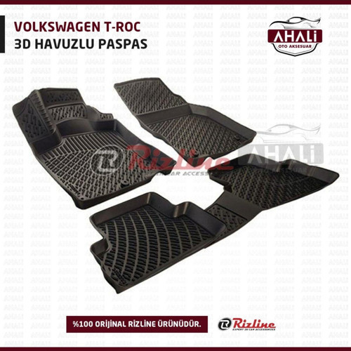 Volkswagen T-roc 3d Havuzlu Paspas+araç Koku Hediye