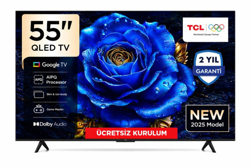 55T61C 4K Ultra HD 55" 140 Ekran Uydu Alıcılı Google Smart QLED TV