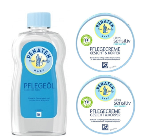 Bebek Bakim Yağ 500Ml + X2 Baby Ultra Hassas Cilt&Vücut Bakim Kremi 100Ml SET