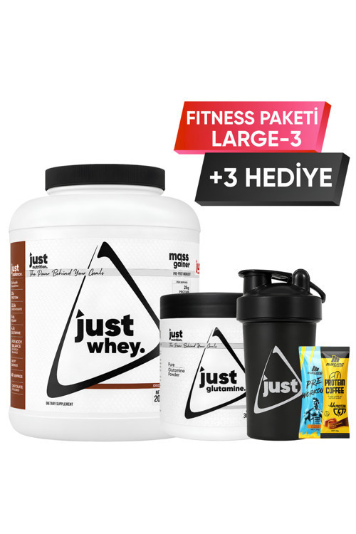 Fitness Paketi - Large 3 + 3 Hediye (Protein Tozu + Glutamin)