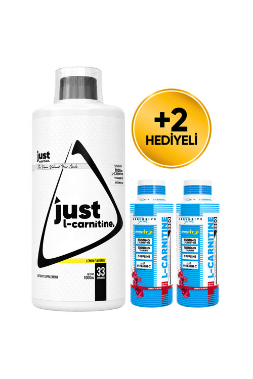 L-Carnitine 1000 Mg Limon Aromalı 1000 Ml 33 Servis + 2 x L-Karnitin Shot Hediyeli