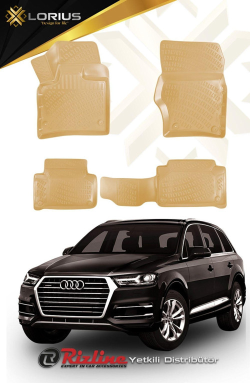 Audi Q5 2017 Sonrası Bej Renk 3d Havuzlu Paspas