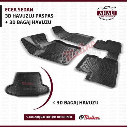 Fiat Egea Sedan 3d Paspas Ve Bagaj Havuzu Set