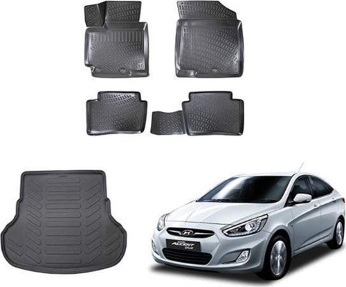 Hyundai Accent Blue 3d Paspas + 3d Bagaj Havuzu 2011-2020 Arası Siyah Set