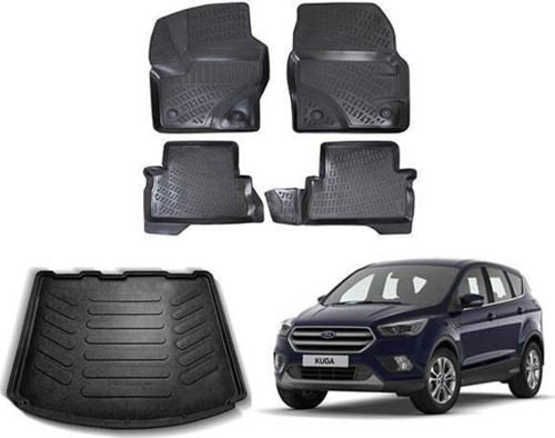 Ford Kuga 3d Paspas + 3d Bagaj Havuzu 2013-2019 Arası Siyah Set