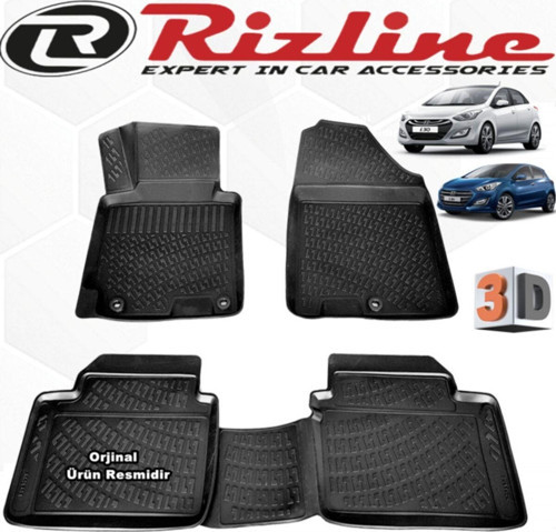 Hyundai I30 3d Paspas Havuzlu Hb 2012 - 2017 Arası Siyah 4 Parça Set