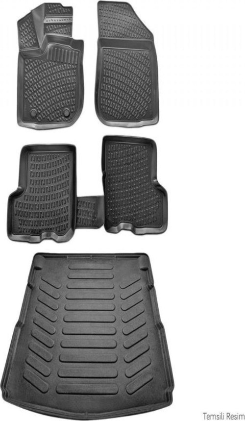Renault Clio 3 2006-2012 3d Paspas Siyah & Bagaj Havuzu Set