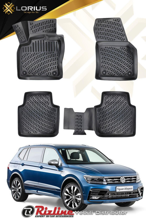 Volkswagen Tiguan Allspace 2016 Sonrası 3d Havuzlu Paspas