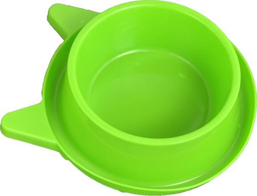 Plastik Kedi Kulaklı Mama ve Su Kabı 400 ML Koyu Yeşil