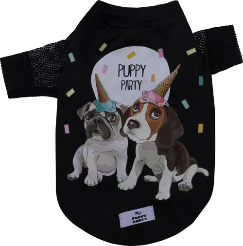 Kedi ve Köpek Elbisesi- Puppy Party Siyah