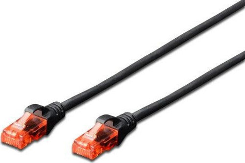 CAT. 6 Patch Kablo, U/UTP, 2,5 metre, AWG 26, Siyah Renk, LSZH
