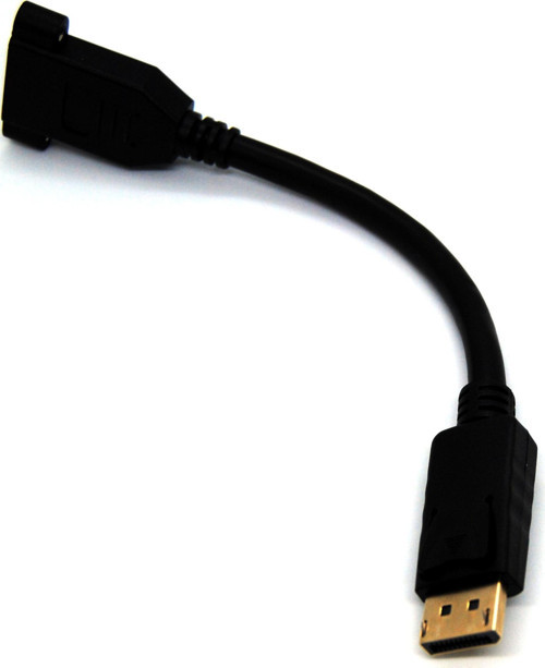 Displayport (Dp) Panel Montaj Tipi Çevirici, Dp Erkek ≪-≫ Dp Dişi Vidalı, Altın Kaplama,