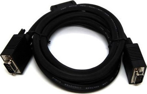VGA Monitör Kablosu, DSUB 15 erkek <-> DSUB 15 erkek, 10 metre, 3Coax/7C, AWG28, 2x ferri
