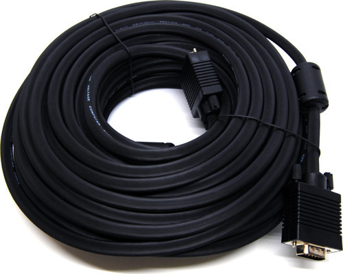 VGA Monitör Kablosu, DSUB 15 erkek <-> DSUB 15 erkek, 20 metre, 3Coax/7C, AWG28, 2x ferri