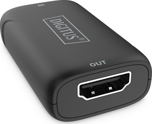 HDMI Repeater, 4K/60Hz 18G, 15 m, HDR siyah renk HDMI Repeater, 4K/60Hz 18G