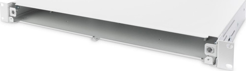 Sürgülü Boş Fiber Optik Sonlandırma Kutusu, Kilit Mekanizmalı, 1U, Ön Panel Haricen Temin Ed
