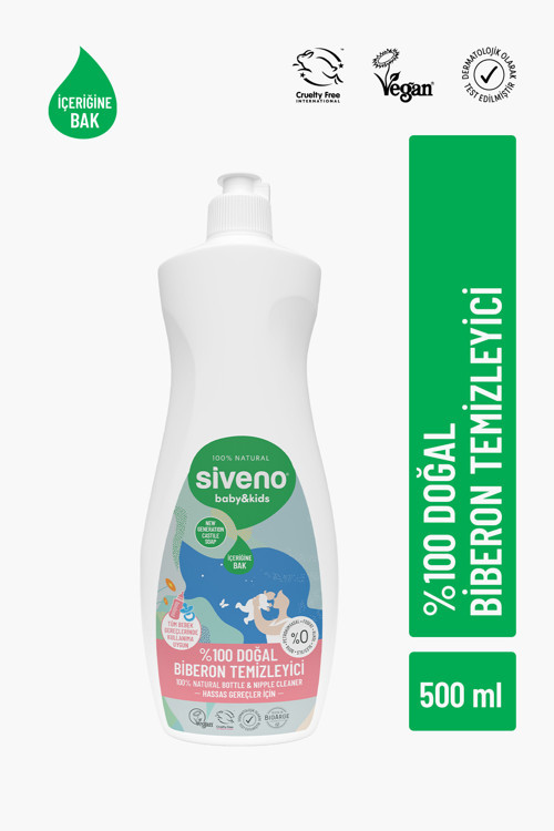 %100 Doğal Emzik ve Biberon Temizleyicisi Bitkisel Elde Bulaşık Sabunu Nemlendirici Vegan 500 ml