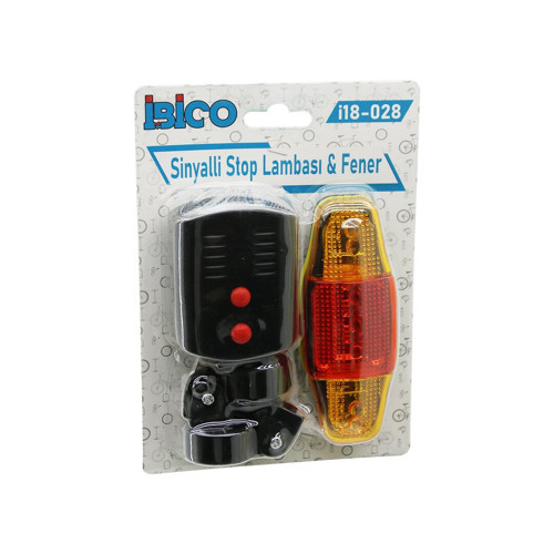 2İN1 BİSİKLET COB LED FENER - SİNYALLİ STOP LAMBA PİLLİ (4604)