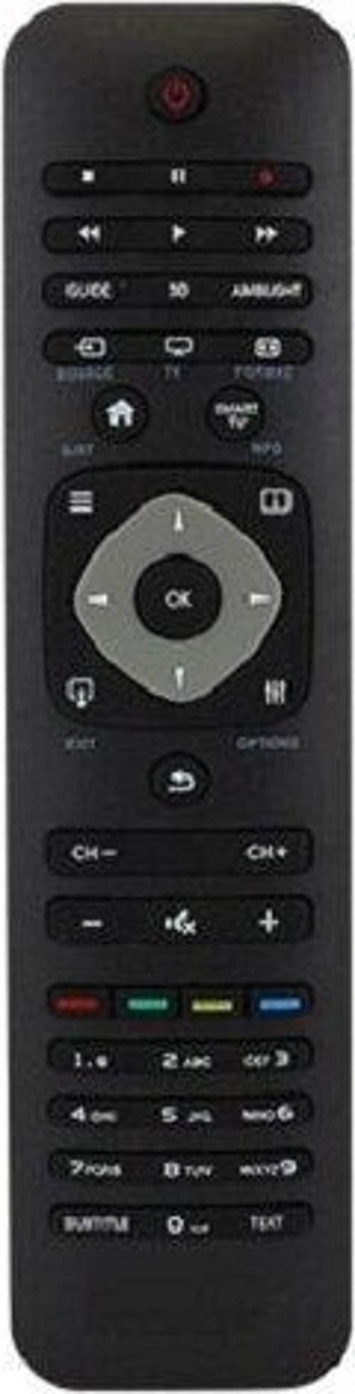 Philips 47PFL6158K/12 Uyumlu Klavyesiz Yedek Kumanda
