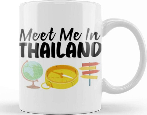 Funny Travel Thailand Gift Design Lover Trippin Wanderlust Journey Adventurer Vacation Kupa Porselen