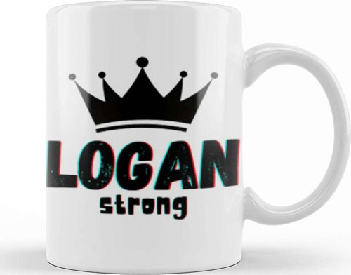 Logan Name Personalized Custom Vintage Retro Rainbow Design Gift Baby Gift For Him Kupa Bardak Porselen