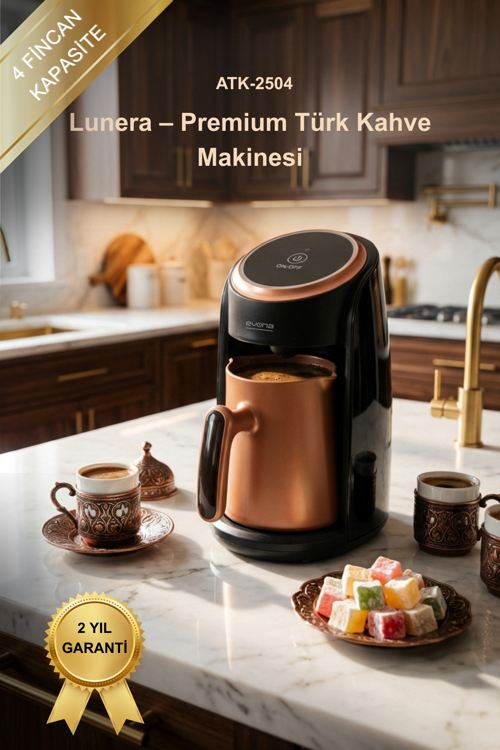 Türk Kahve Makinesi - Bol Köpüklü Lunera Premium Tasarım