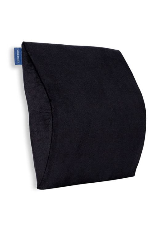 Visco Ortopedik Araç Bel Dayama Minderi 35x33x9 Cm, Siyah