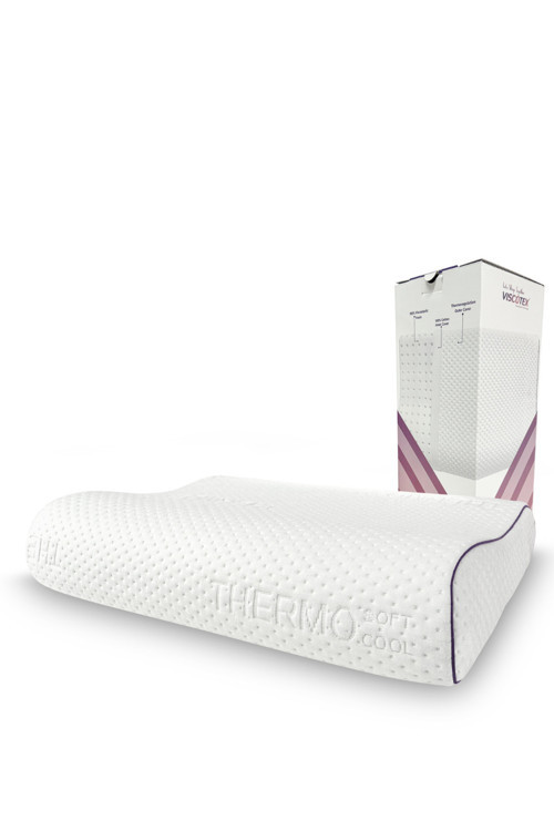 Ortopedik Boyun Destekli Visco Yastık, 60x40x10/8 cm. Beyaz