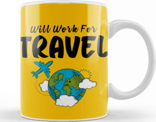 Funny Travel Gift Design Lover Trippin Wanderlust Journey Adventurer Vacation Kupa Bardak Porselen