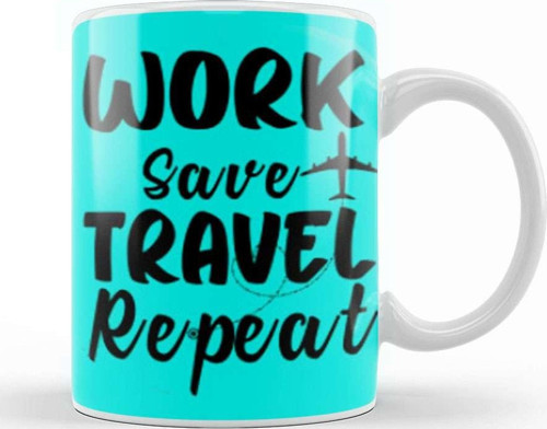 Funny Travel Gift Design Lover Trippin Wanderlust Journey Adventurer Vacation Kupa Bardak Porselen