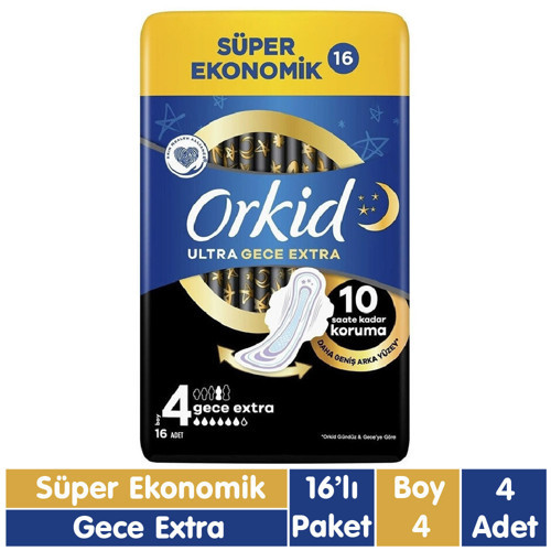 Ultra Gece Extra Ped Süper Ekonomik Paket 16x4 64 Adet