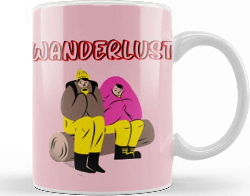 Funny Travel Gift Design Lover Trippin Wanderlust Journey Adventurer Vacation Kupa Bardak Porselen