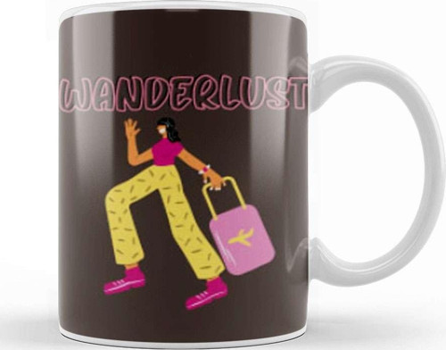 Woman Travel Gift Design Lover Trippin Wanderlust Journey Adventurer Vacation Kupa Bardak Porselen